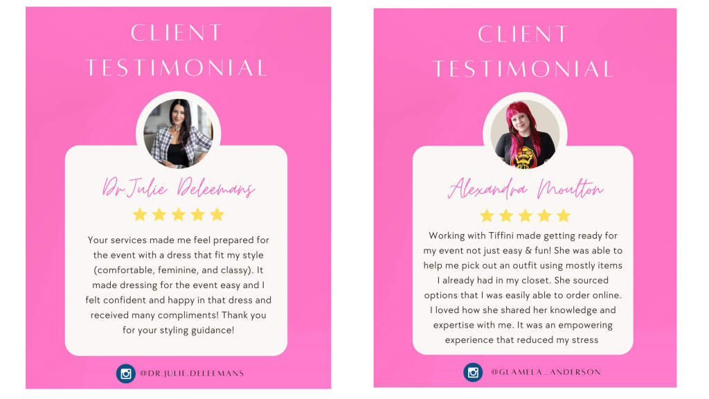 reviews of tiffini truth  personal styling services by two verified career women 